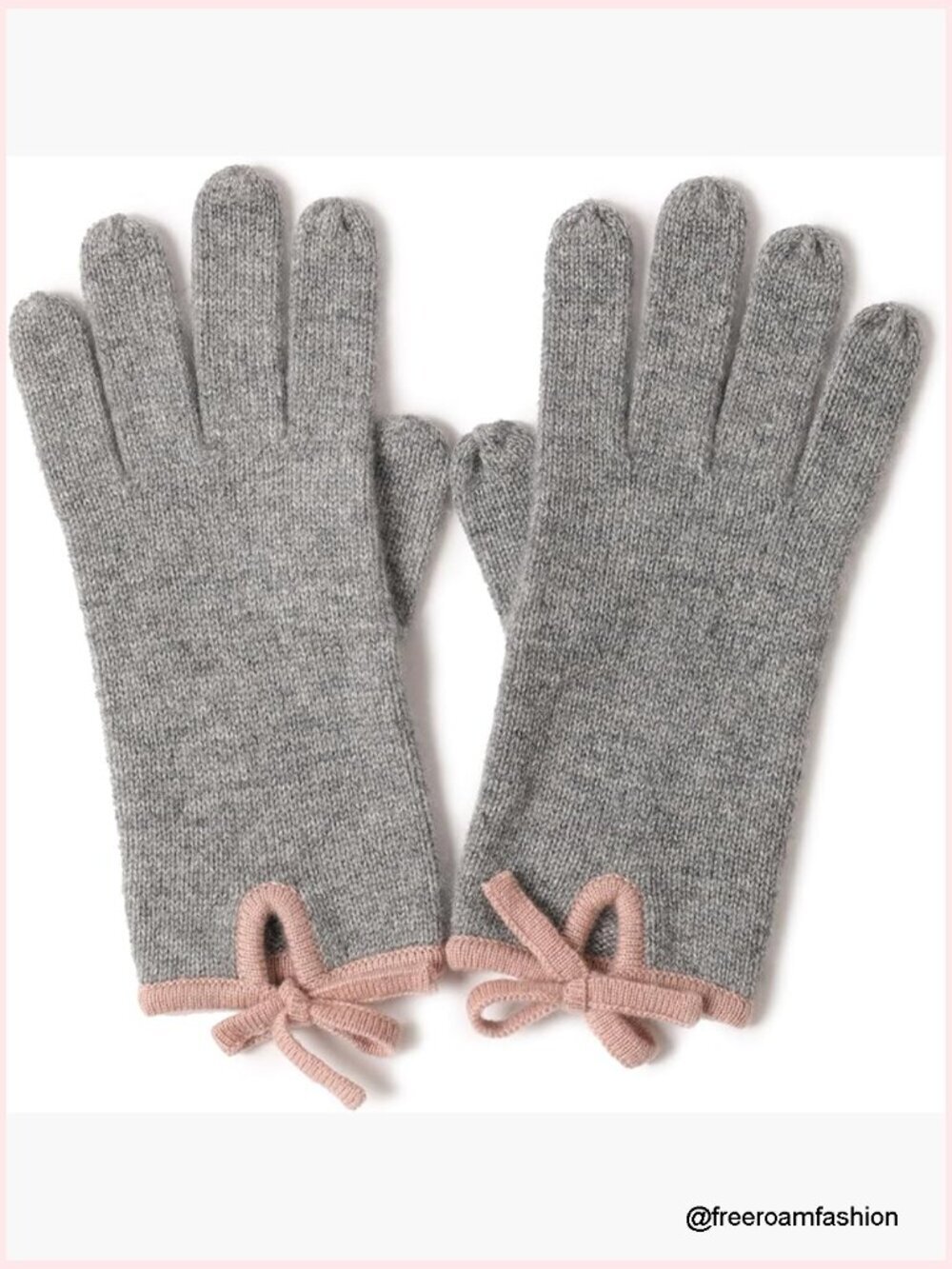 100% Pure Cashmere Knit Touchscreen Gloves Full Finger Soft Warm Winter